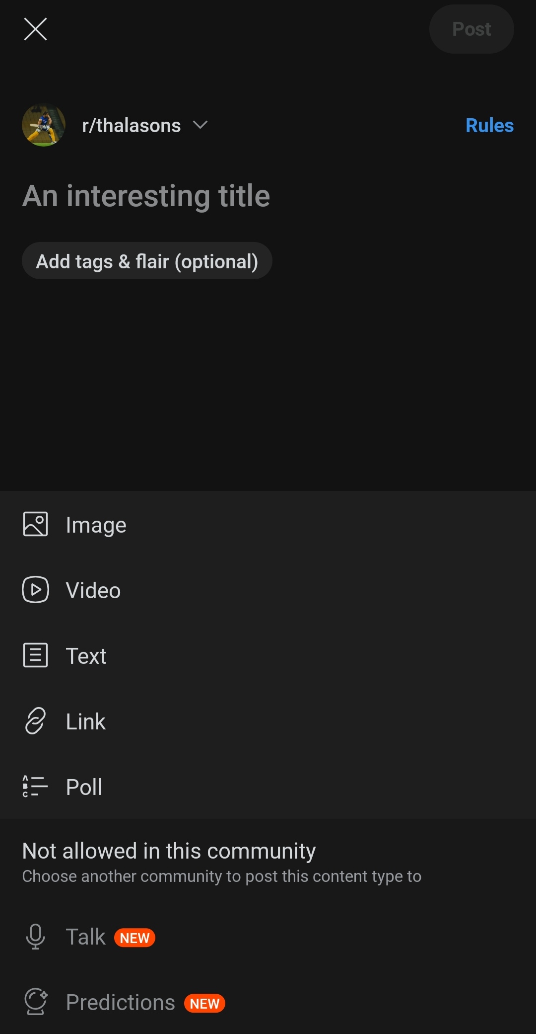 Community restricted